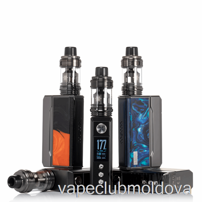 Kit Vape Pod Voopoo Drag 4 177w Kit De Pornire Gun Metal + Ocean Blue